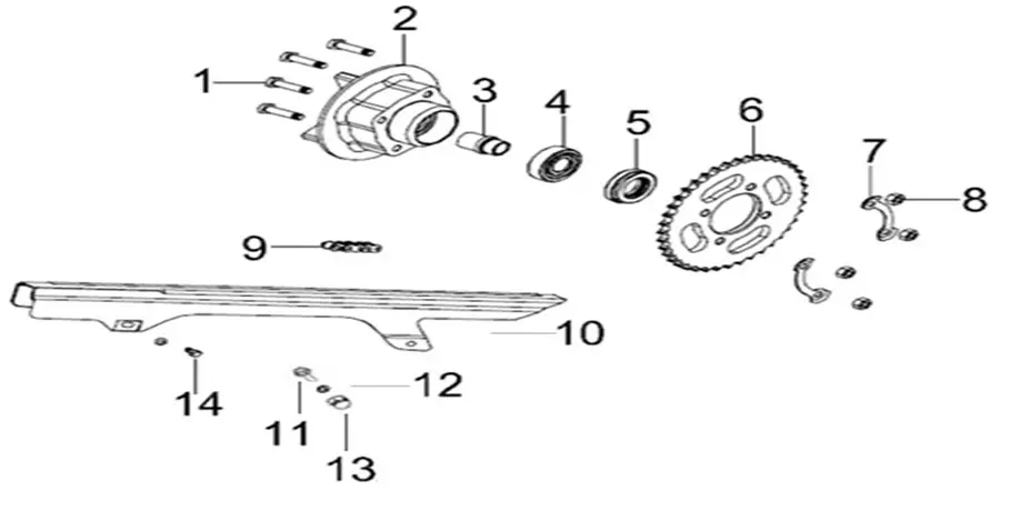 F14 - CONJUNTO DE RUEDA DENTADA.