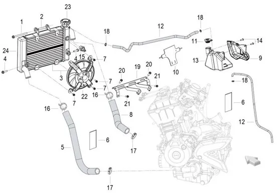 F21 CONJUNTO DEL SISTEMA DE REFRIGERACIÓN