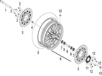 F03 CONJUNTO DE RUEDA DELANTERA