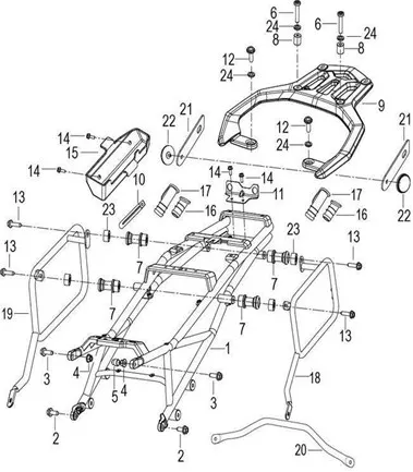 F11-3 CONJUNTO DE BASTIDOR TRASERO