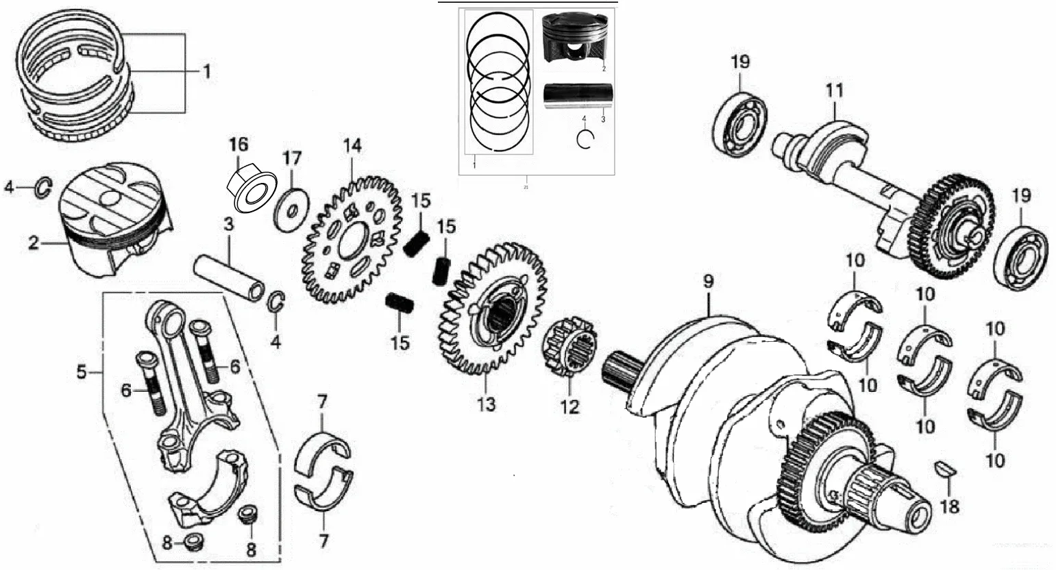 E11 - Cigüeñal, pistones, equilibrador