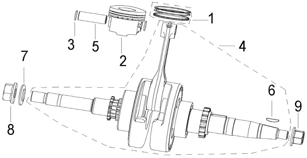 E06 - Cigüeñal, pistones, equilibrador