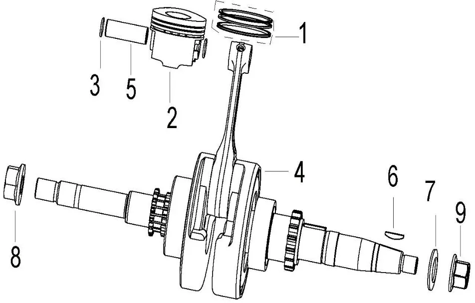 E06 - Cigüeñal, pistones, equilibrador