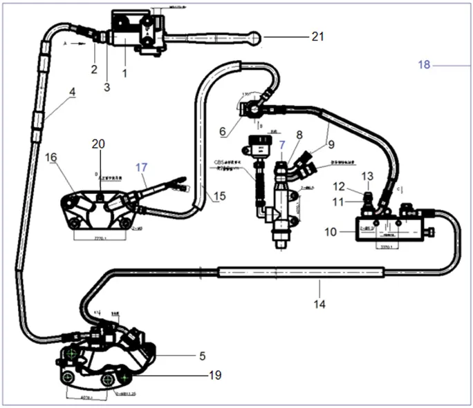 F23 - Sistema de freno combinado (CBS)